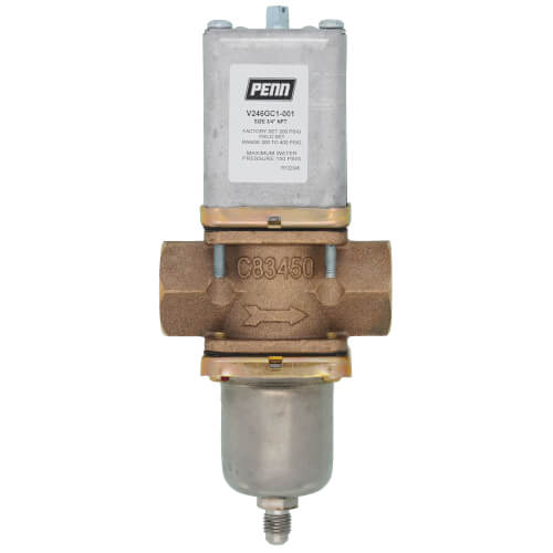 Johnson Controls V248GB1-001C Penn V248 Series Three-Way Water-Regulating Valve 1/2 NPT Screw Style 5 Direct Acting North American Standard Commercial Range 200 to 400 psi Johnson Controls V248GB1-001C Penn V248 Series Three-Way Water-Regulating Valve 1/2 NPT Screw Style 5 Direct Acting North American Standard Commercial Range 200 to 400 psi