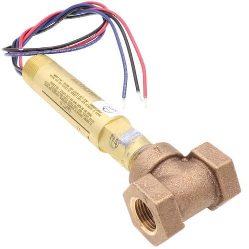 Main product image of 1/2" NPT Flotect Explosion-Proof Mini-Size Brass SPDT Flow Switch w/ Brass Tee