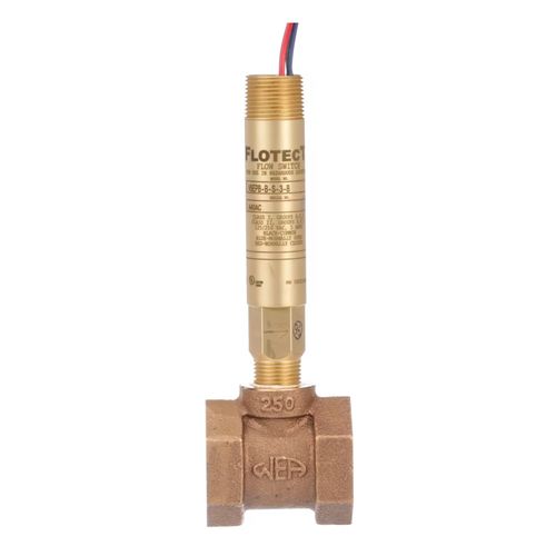 Main product image of 3/4" NPT Flotect Explosion-Proof Mini-Size Brass SPDT Flow Switch w/ Brass Tee