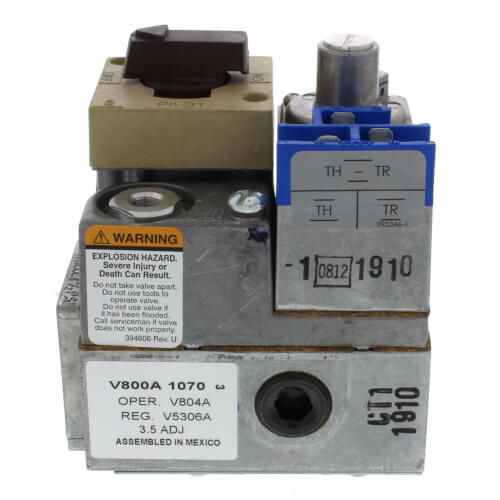 V800A1070 Resideo V800A1070 Standard Pilot Gas Valve 24V 1/2" x