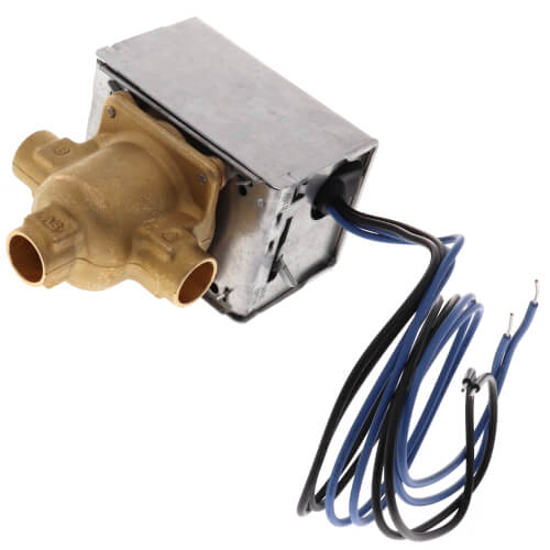 Main product image of 1/2" Sweat Connection 3 Way Zone Valve, port A normally closed, w/ end switch (24v)