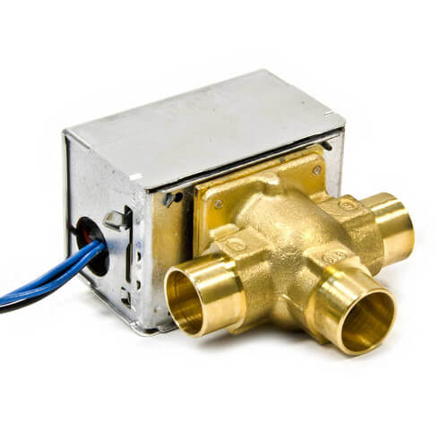 Main product image of 3/4" Sweat Connection 3 Way Zone Valve, port A normally closed, w/ end switch (24v)