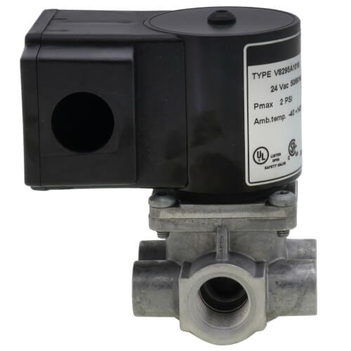 Main product image of 1/2" NPT Pipe Size Solenoid, Normally Closed Gas Valve, 2 psi rated