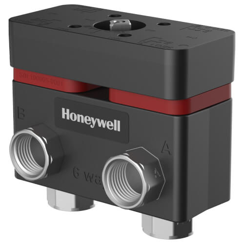 Main product image of 1/2" VB6 Series, 6-Way Control Ball Valve and Modulating Actuator (1.9/1.2 Cv)