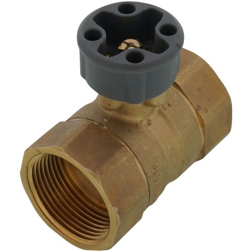Main product image of 1-1/4" 2 Way Brass Threaded Control Ball Valve for MVN Actuator (14.9 Cv)