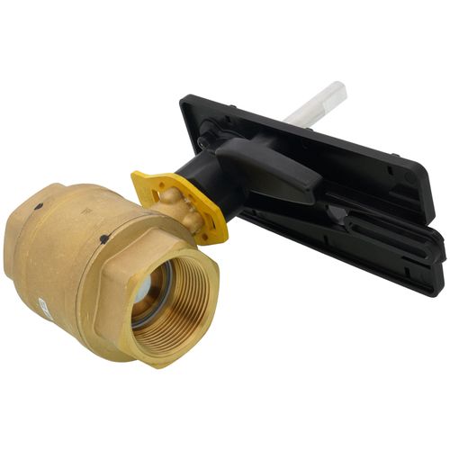 Main product image of 1-1/2" 2 Way Brass Threaded Control Ball Valve for DCA Actuator (172 Cv)