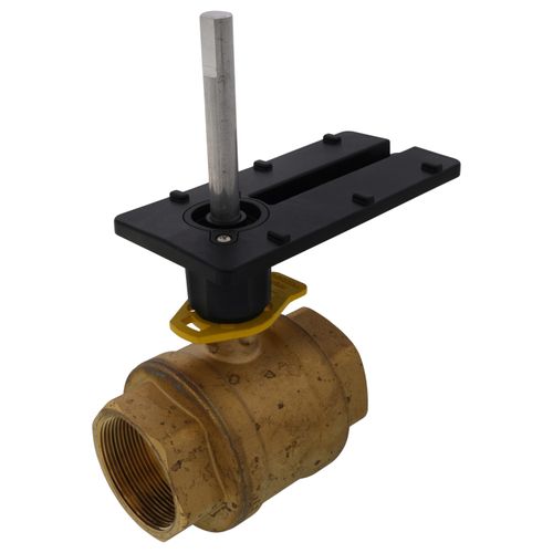 Main product image of 2" 2 Way Brass Threaded Control Ball Valve for DCA Actuator (100 Cv)