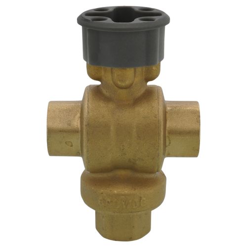 Main product image of 1/2" 3 Way Brass Threaded Control Ball Valve for MVN Actuator (8 Cv)