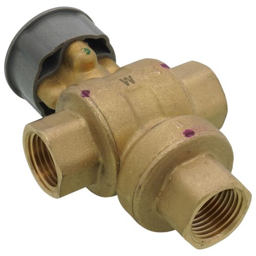 Main product image of 1/2" 3 Way Brass Threaded Control Ball Valve for MVN Actuator (8 Cv)