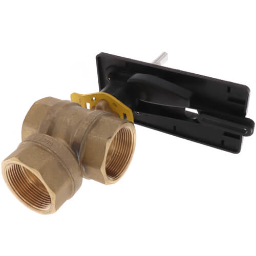 Main product image of 1-1/2" 3 Way Brass Threaded Control Ball Valve for DCA Actuator (32 Cv)