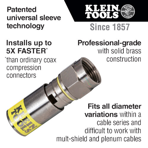 Main product image of RG6/6Q Universal F Compression Connectors (Pack of 50)