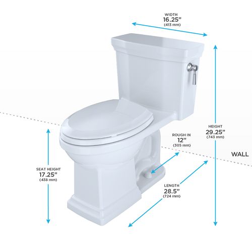 Main product image of MS814224CUFRG#01 Promenade II 1.0 GPF 1-Piece Elongated 1.0 GPF Universal Height Toilet w/ CEFIONTECT & Right Hand Trip Lever (Cotton White)