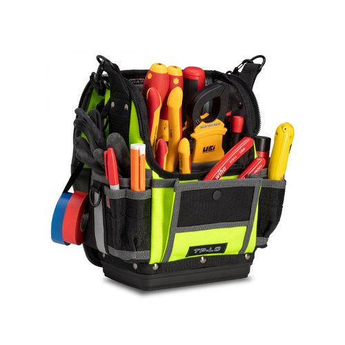 Main product image of TP-LC Hi-Viz Compact Zippered Technician Tool Pouch, Yellow (11" x 7" x 12-1/2")