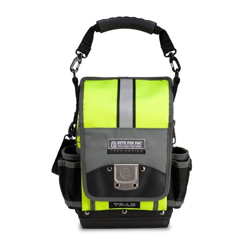 Main product image of TP-LC Hi-Viz Compact Zippered Technician Tool Pouch, Yellow (11" x 7" x 12-1/2")