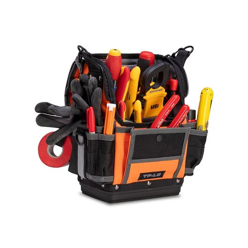 Main product image of TP-LC Hi-Viz Compact Zippered Technician Tool Pouch, Orange (11" x 7" x 12-1/2")