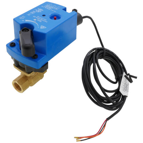 Main product image of 1/2" NPT 2-Way Brass Valve with VA9104 Non-Floating Point Actuator