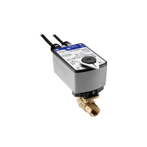 Main product image of 1/2" NPT 2-Way Brass Valve with VA9203 24V On/Off Actuator