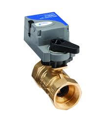 Main product image of 1-1/4" NPT 2-Way Brass Valve w/ VA9208 Floating On/Off Actuator (18.7 Cv)