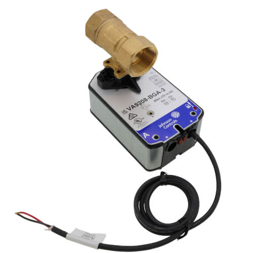 Main product image of 1-1/4" NPT 2-Way Brass Valve with VA9208 24V On/Off Actuator