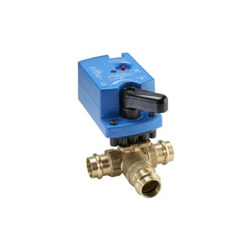 Main product image of 1/2" NPT 3-Way Brass Valve w/ VA9104 On/Off and Floating Point w/ 120" Plenum Cable
