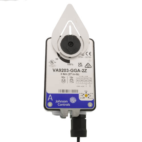 Main product image of 1/2" NPT 3-Way Brass Valve w/ VA9203 Proportional Actuator (2.9 Cv)