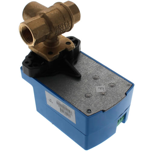 Main product image of 1/2" NPT 3-Way Brass Valve w/ VA9104 Proportional Actuator