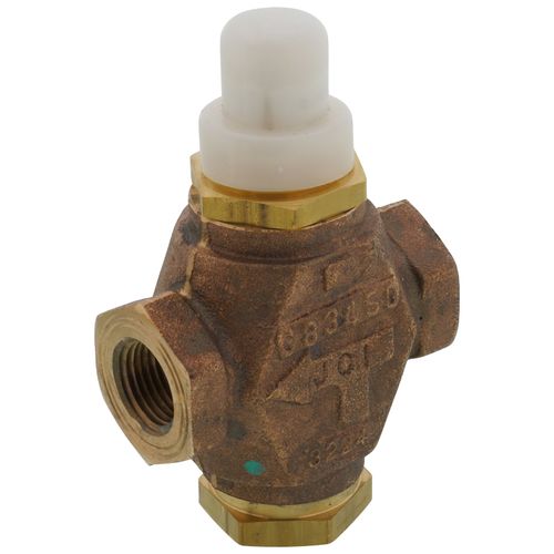 Main product image of 1/2" NPT 3 Way Mixing Valve Body, Slotted Stem w/ Small Bonnet (4.6 Cv)
