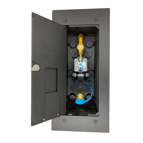Main product image of Concrete Deck Versatile Gas Plug & Anodized Aluminum Door with 3/4" NPT Inlet x 3/8" Quick Disconnect Outlet, 2 PSI
