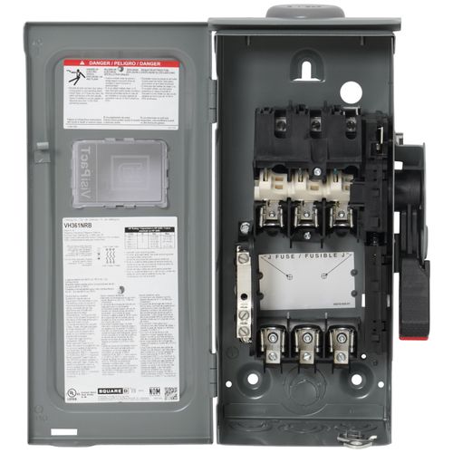 Main product image of VisiPacT 30A Fused Heavy Duty Safety Switch, 3 Pole, NEMA 3R Enclosure w/ Viewing Window & Neutral Installed (600VAC)