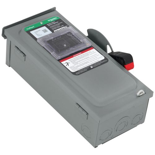 Main product image of VisiPacT 30A Fused Heavy Duty Safety Switch, 3 Pole, NEMA 3R Enclosure w/ Viewing Window & Neutral Installed (600VAC)