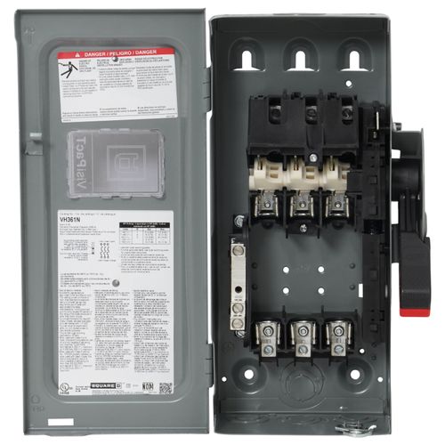 Main product image of VisiPacT 30A Fused Heavy Duty Safety Switch, 3 Pole, NEMA 1 Enclosure w/ Viewing Window & Neutral Installed (600VAC)