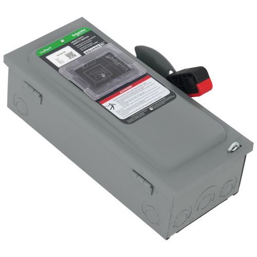 Main product image of VisiPacT 30A Fused Heavy Duty Safety Switch, 3 Pole, NEMA 1 Enclosure w/ Viewing Window & Neutral Installed (600VAC)