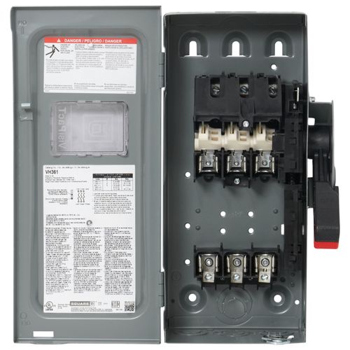 Main product image of VisiPacT 30A Fused Heavy Duty Safety Switch, 3 Pole, NEMA 1 Enclosure w/ Viewing Window (600VAC)
