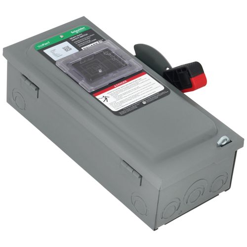 Main product image of VisiPacT 30A Fused Heavy Duty Safety Switch, 3 Pole, NEMA 1 Enclosure w/ Viewing Window (600VAC)