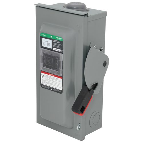 Main product image of VisiPacT 60A Fused Heavy Duty Safety Switch, 3 Pole, NEMA 3R Enclosure w/ Viewing Window & Neutral Installed (600VAC)