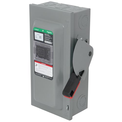 Main product image of VisiPacT 60A Fused Heavy Duty Safety Switch, 3 Pole, NEMA 1 Enclosure w/ Viewing Window & Neutral Installed (600VAC)