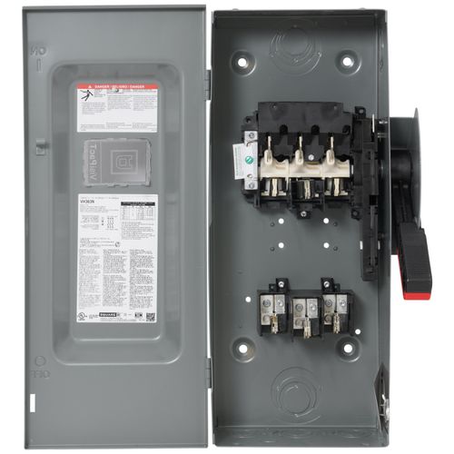 Main product image of VisiPacT 100A Fused Heavy Duty Safety Switch, 3 Pole, NEMA 1 Enclosure w/ Viewing Window & Neutral Installed (600VAC)