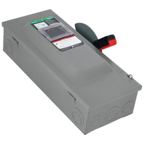 Main product image of VisiPacT 100A Fused Heavy Duty Safety Switch, 3 Pole, NEMA 1 Enclosure w/ Viewing Window & Neutral Installed (600VAC)