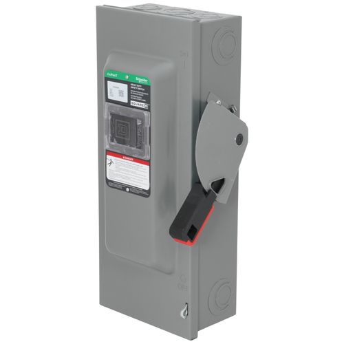 Main product image of VisiPacT 100A Fused Heavy Duty Safety Switch, 3 Pole, NEMA 1 Enclosure w/ Viewing Window & Neutral Installed (600VAC)