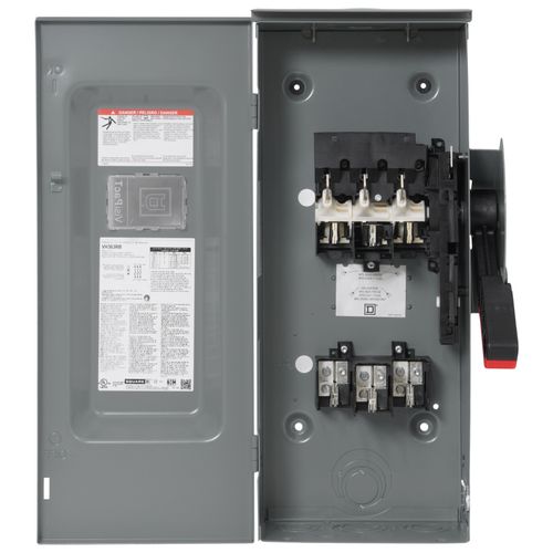 Main product image of VisiPacT 100A Fused Heavy Duty Safety Switch, 3 Pole, NEMA 3R Enclosure w/ Viewing Window (600VAC)