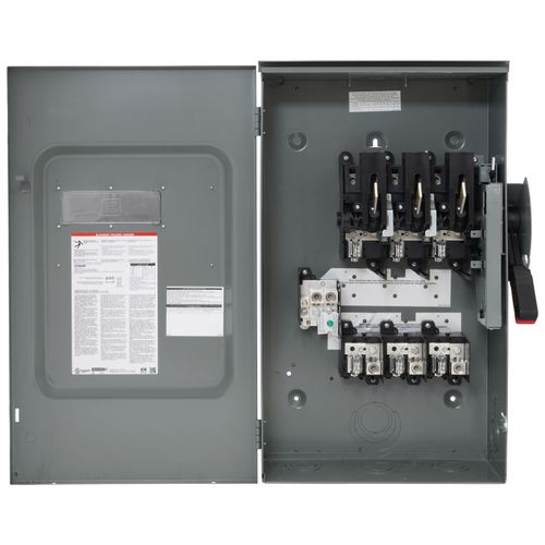 Main product image of VisiPacT 200A Fused Heavy Duty Safety Switch, 3 Pole, NEMA 3R Enclosure w/ Viewing Window & Neutral Installed (600VAC)