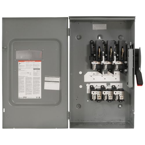 Main product image of VisiPacT 200A Fused Heavy Duty Safety Switch, 3 Pole, NEMA 3R Enclosure w/ Viewing Window (600VAC)