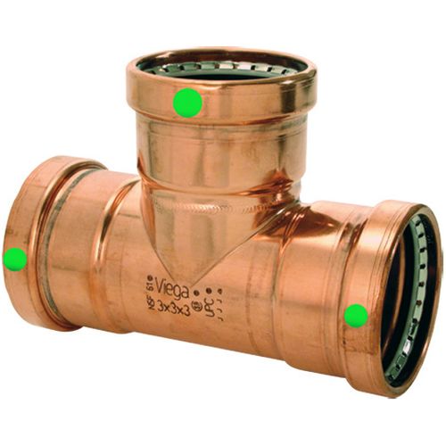 Main product image of 2-1/2" x 2" x 3/4" ProPress XL-C Copper Tee