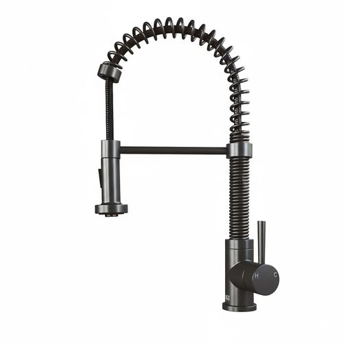 Main product image of Edison Single Handle Pull-Down Sprayer Kitchen Faucet (Graphite Black), VG02001GB
