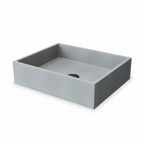 Main product image of Coca Concreto Stone 19" x 15" x 5" Rectangular Vessel Bathroom Sink (Gothic Gray)