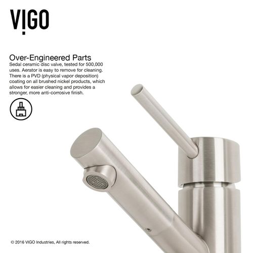 Main product image of Noma Single Handle Bathroom Faucet (Brushed Nickel), VG01009BN