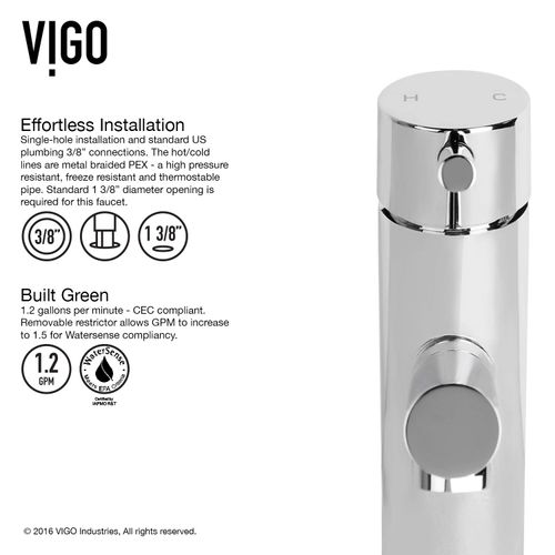 Main product image of Noma Single Handle Bathroom Faucet (Chrome), VG01009CH