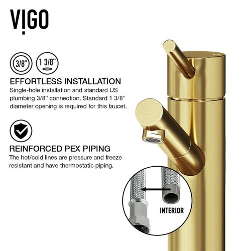 Main product image of Noma Single Handle Bathroom Faucet (Matte Brushed Gold), VG01009MG