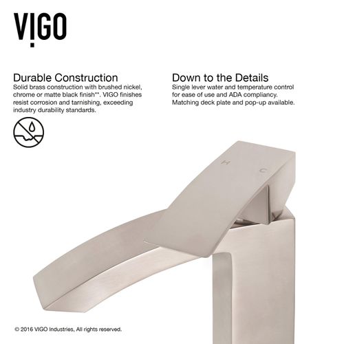 Main product image of Satro Single Handle Bathroom Faucet (Brushed Nickel), VG01015BN