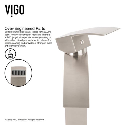 Main product image of Satro Single Handle Bathroom Faucet (Brushed Nickel), VG01015BN